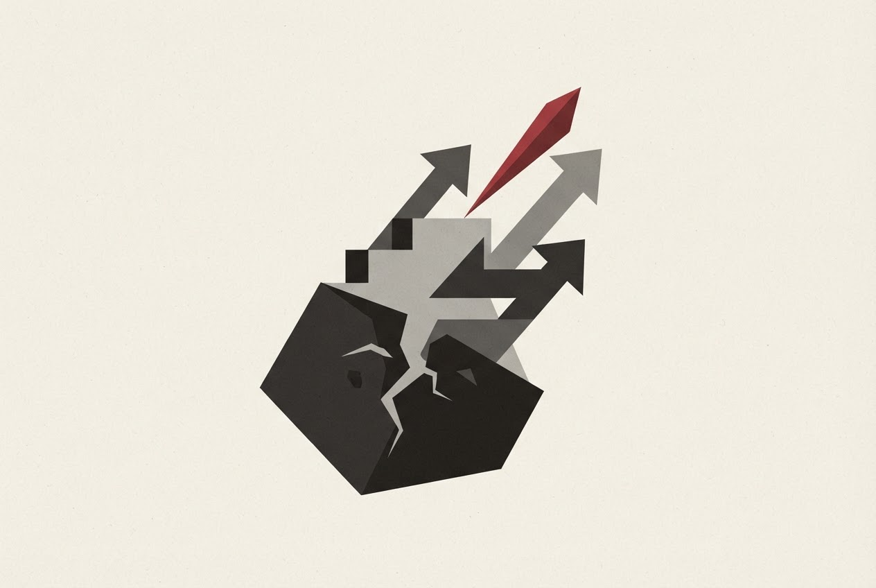 Abstract editorial illustration