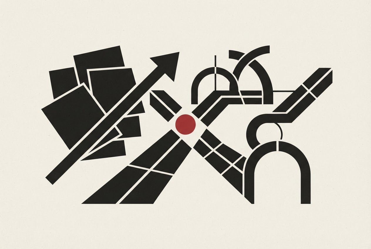 Abstract editorial illustration