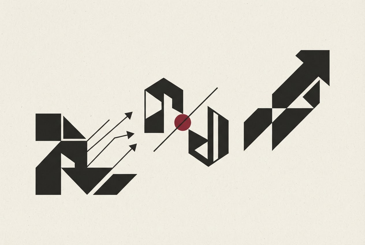Abstract editorial illustration