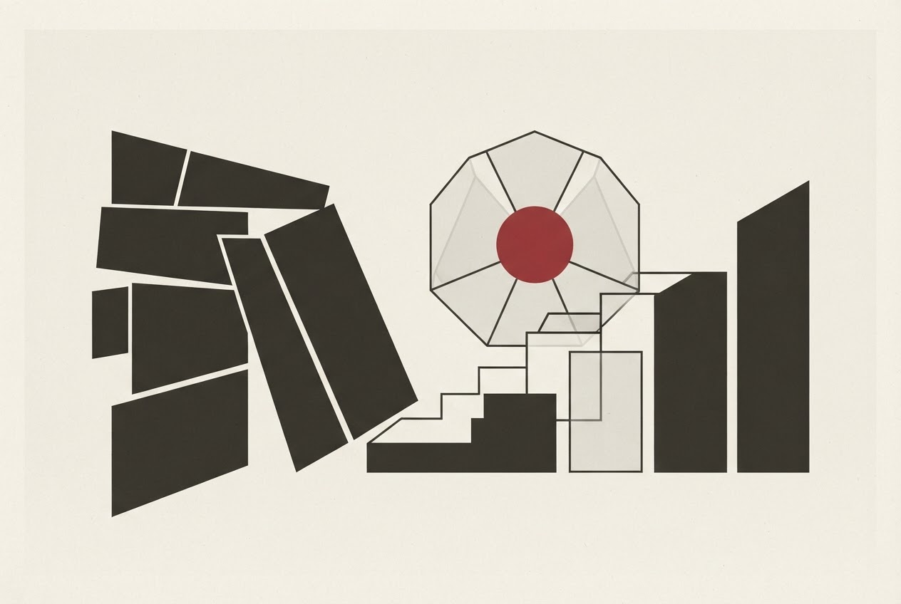 Abstract editorial illustration