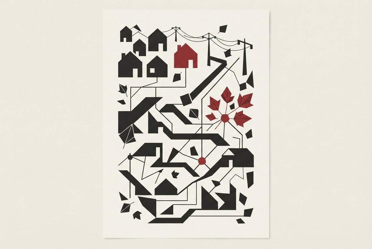 Abstract editorial illustration
