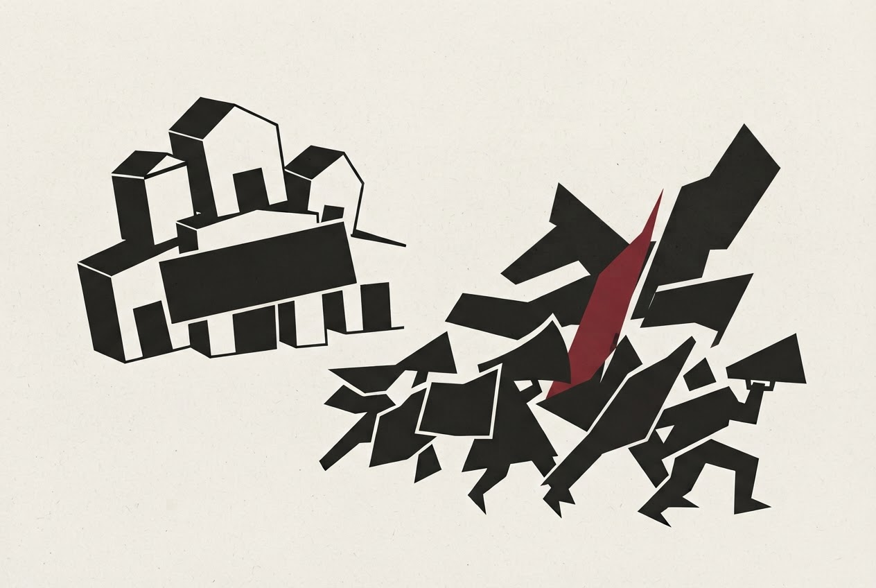 Abstract editorial illustration