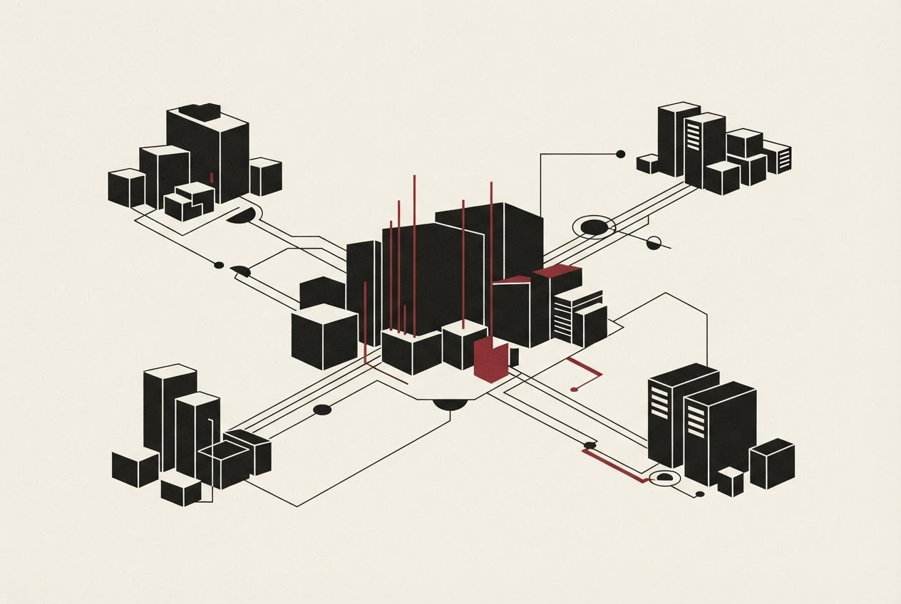 Abstract editorial illustration