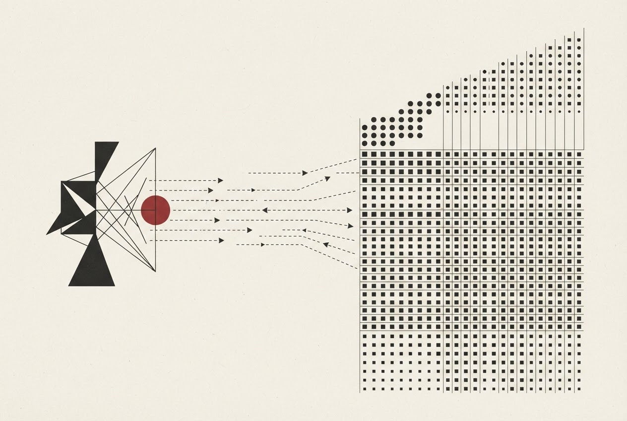 Abstract editorial illustration