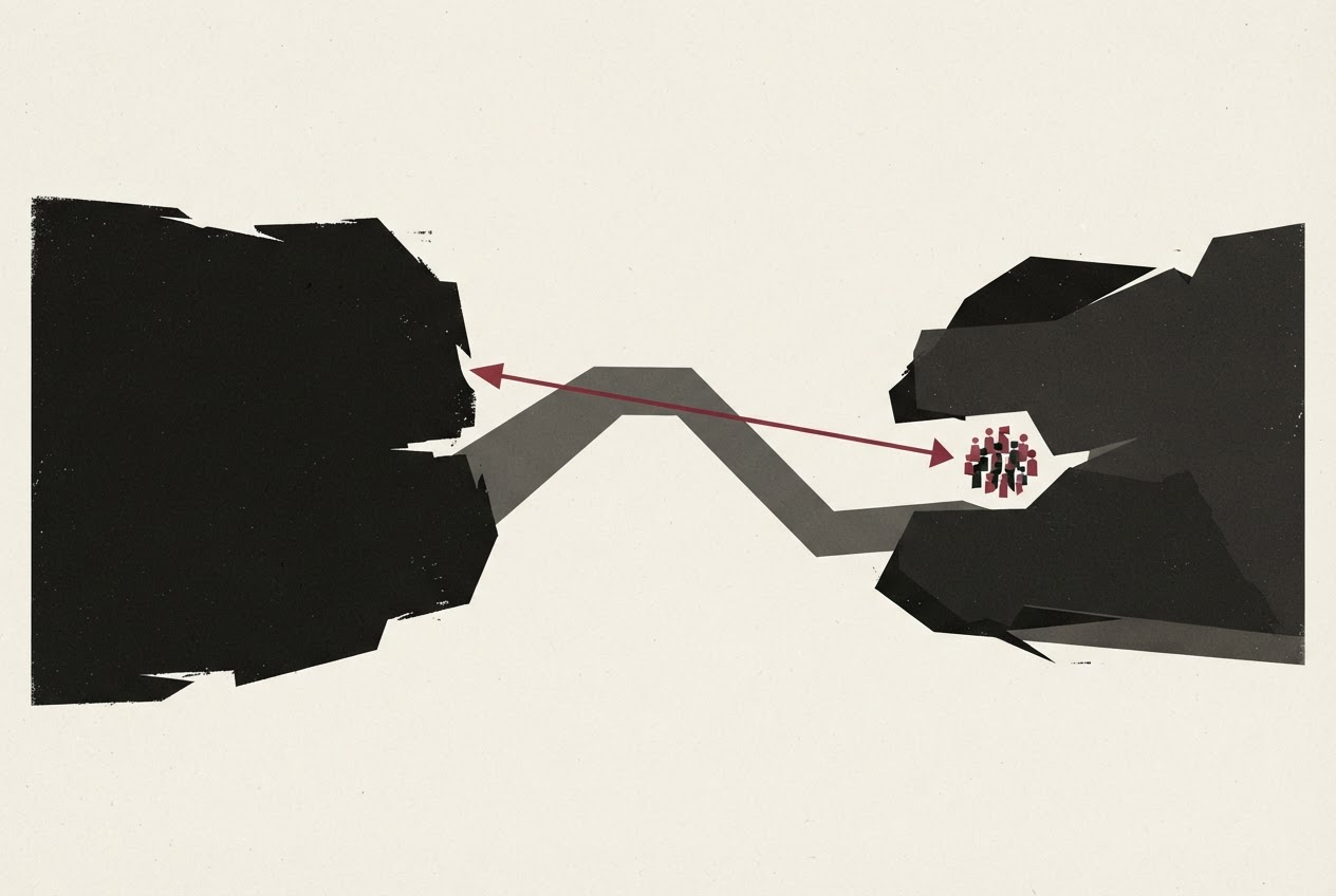 Abstract editorial illustration