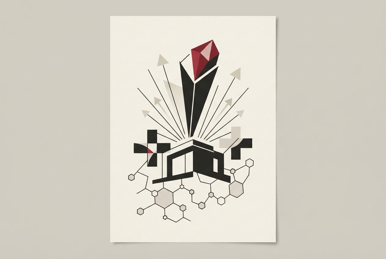 Abstract editorial illustration