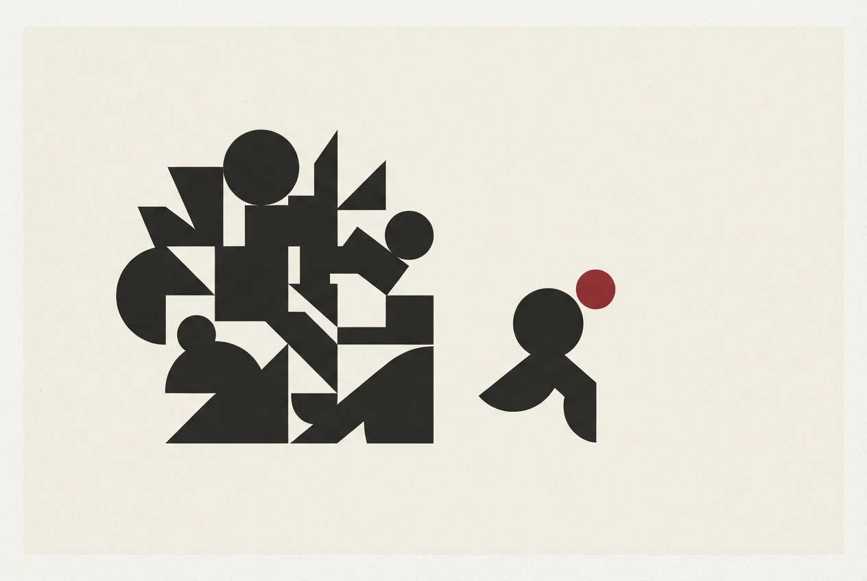 Abstract editorial illustration