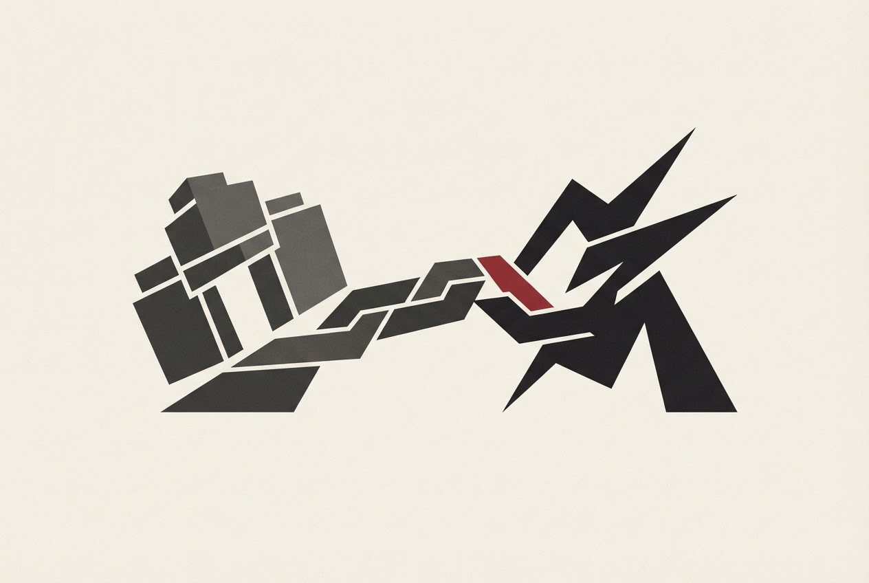 Abstract editorial illustration
