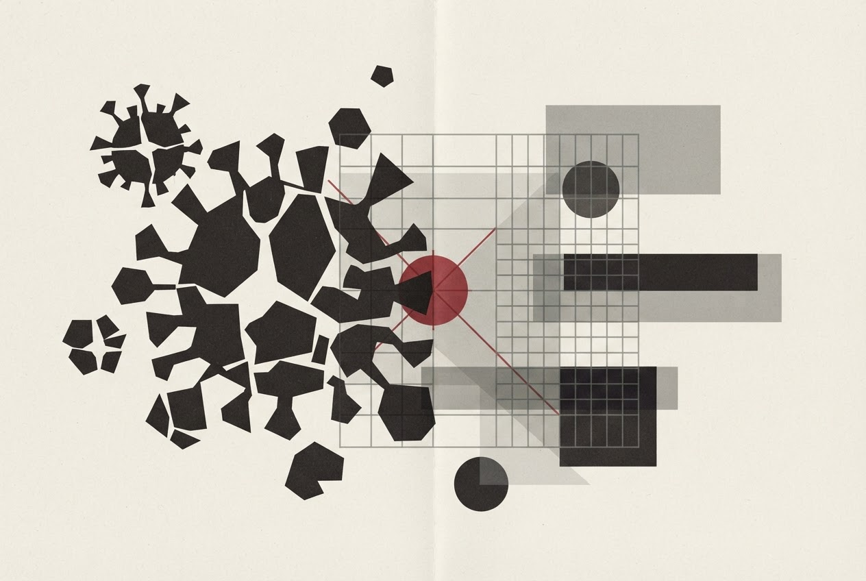 Abstract editorial illustration