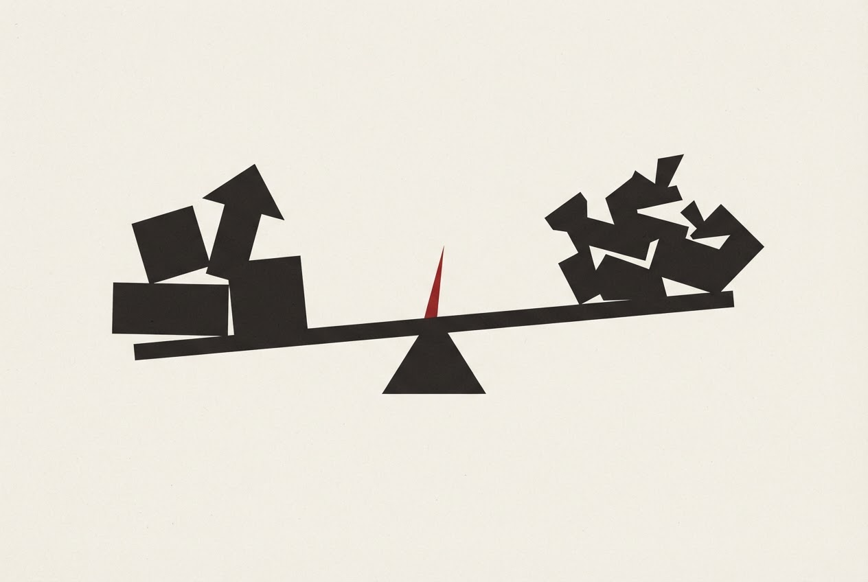 Abstract editorial illustration