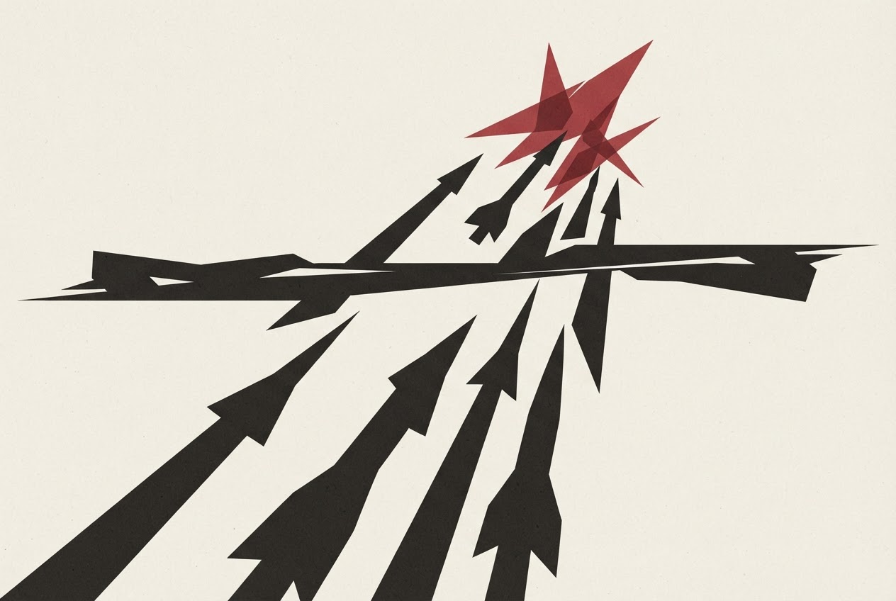 Abstract editorial illustration