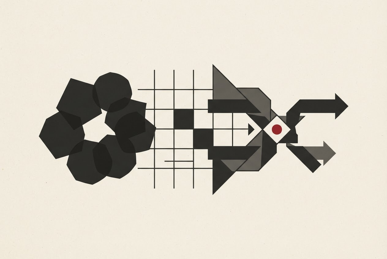 Abstract editorial illustration