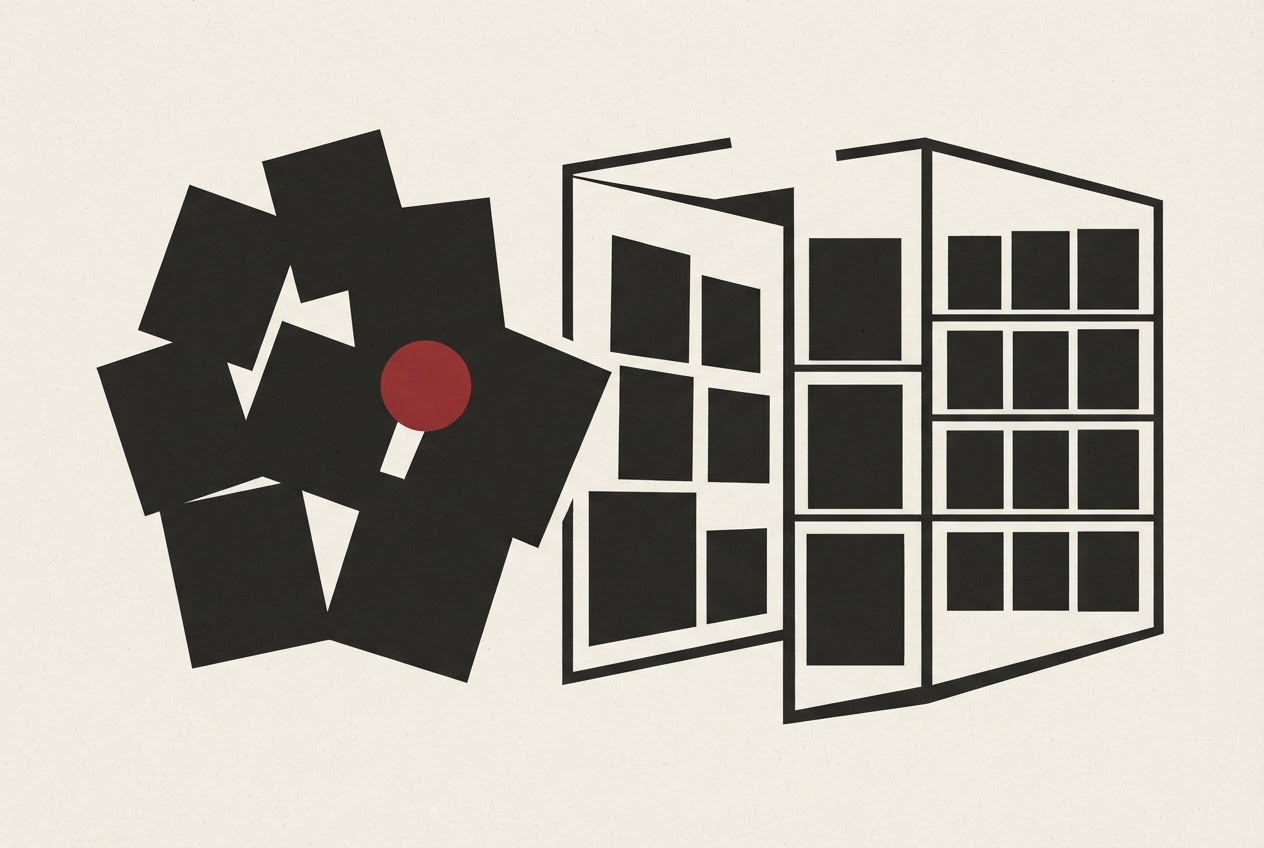 Abstract editorial illustration