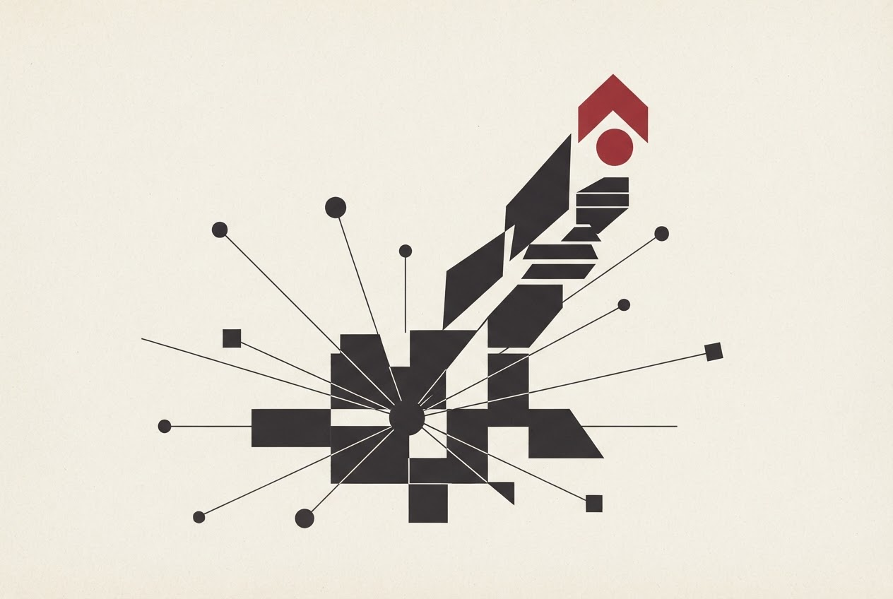 Abstract editorial illustration