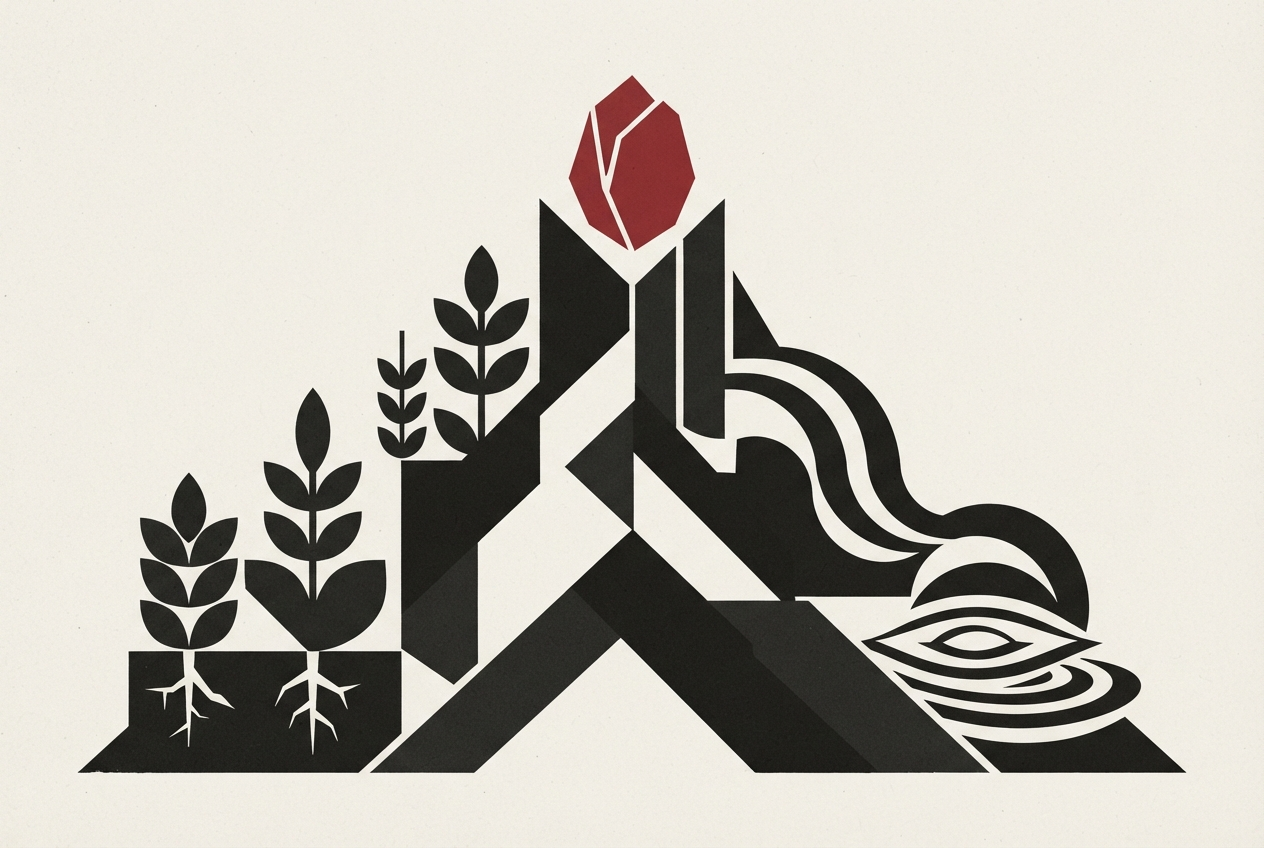 Abstract editorial illustration