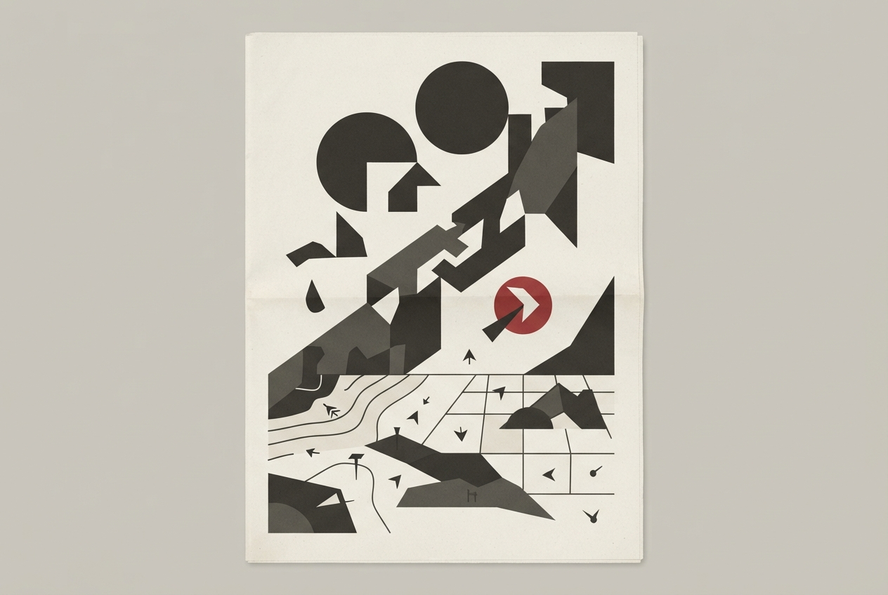 Abstract editorial illustration