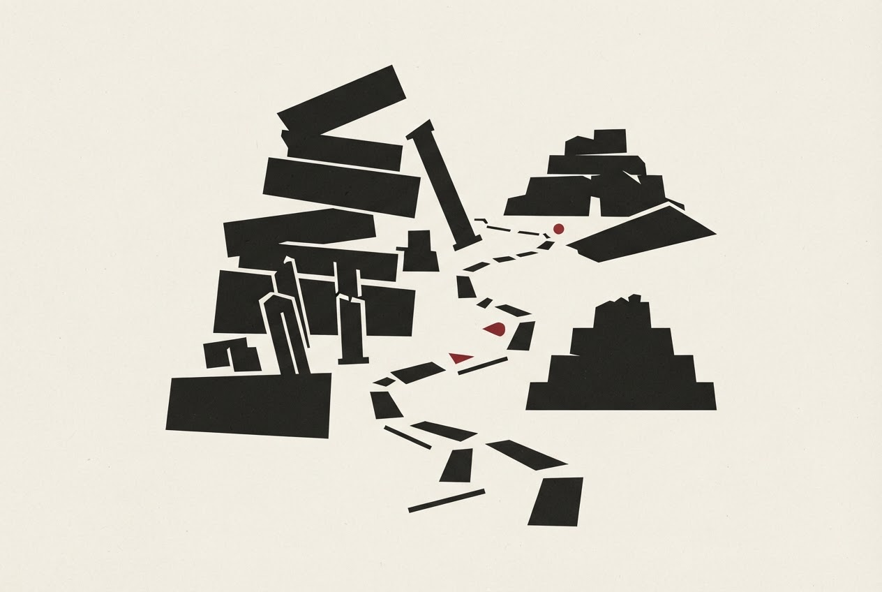 Abstract editorial illustration