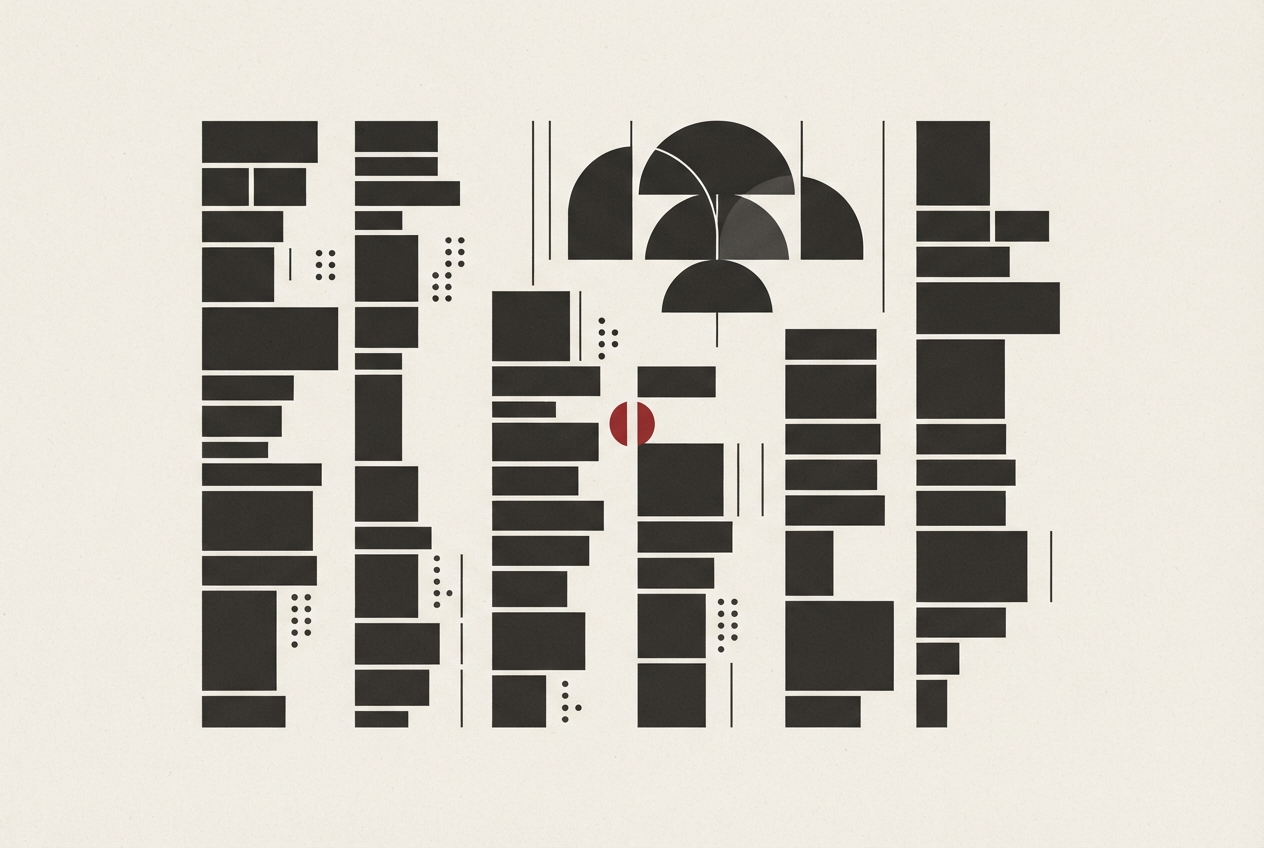 Abstract editorial illustration