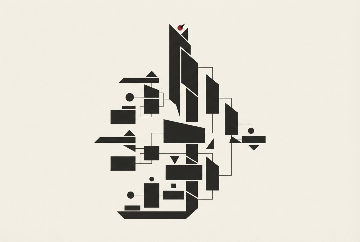 Abstract editorial illustration