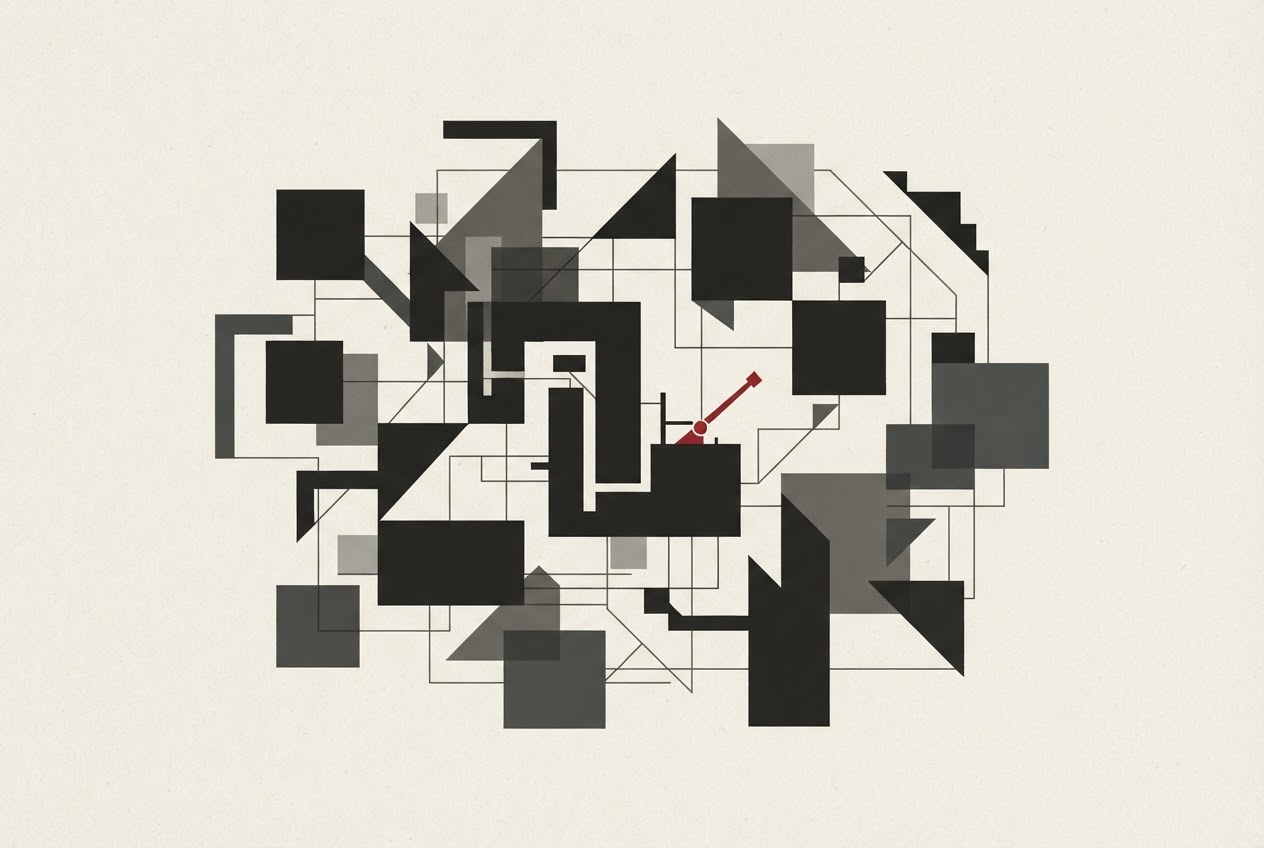 Abstract editorial illustration