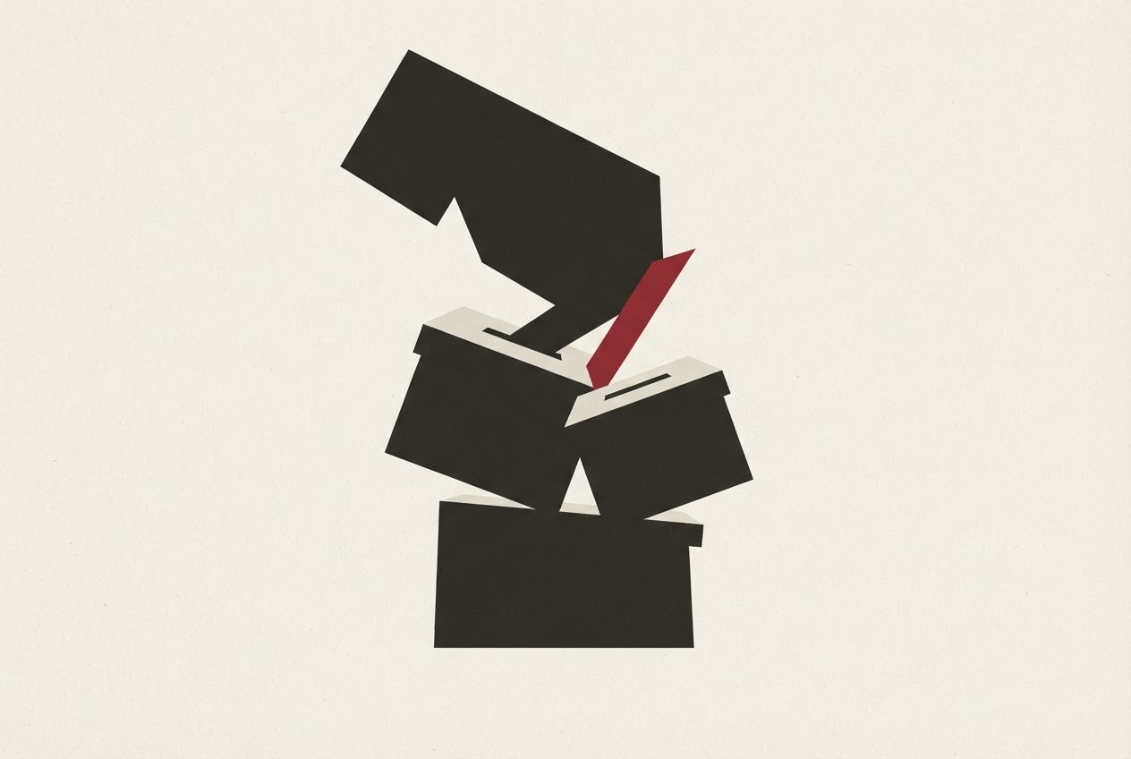 Abstract editorial illustration