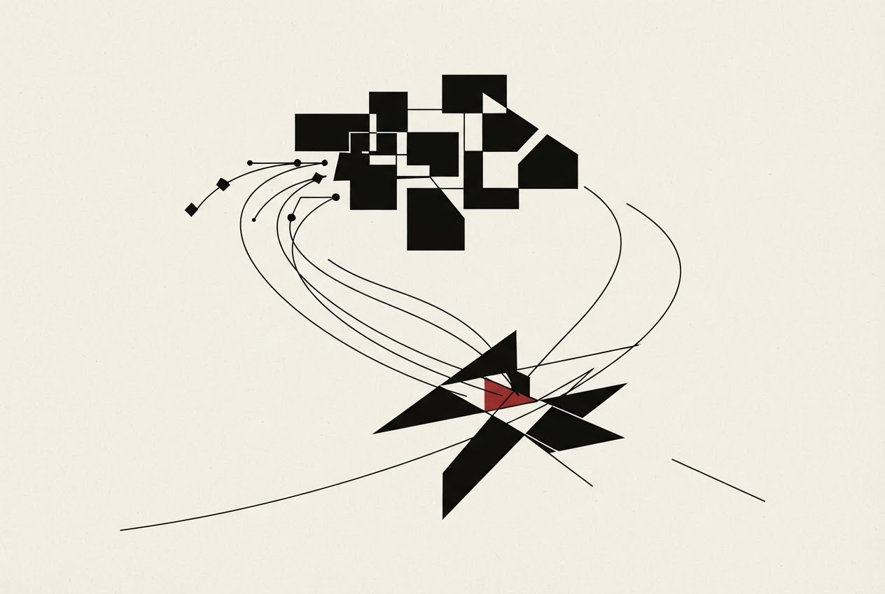 Abstract editorial illustration