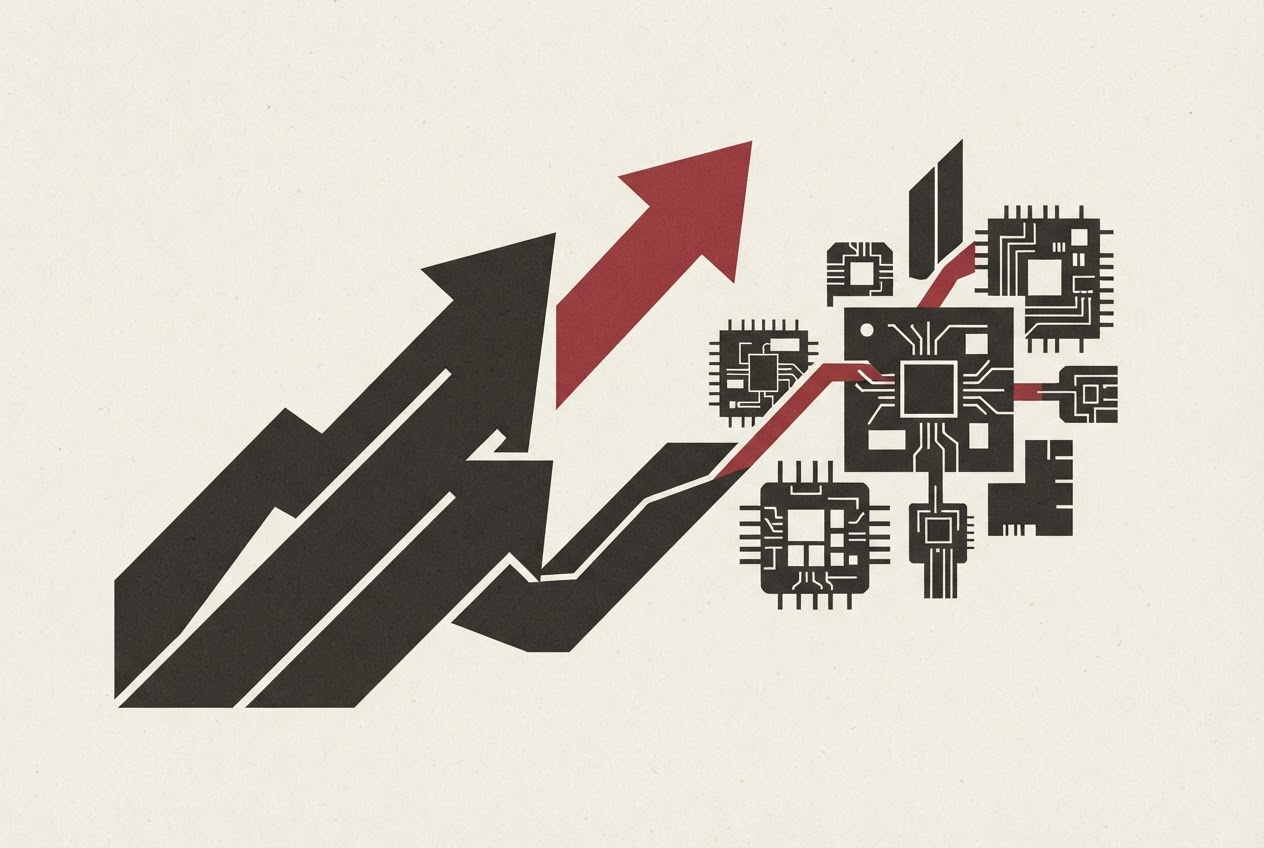 Abstract editorial illustration