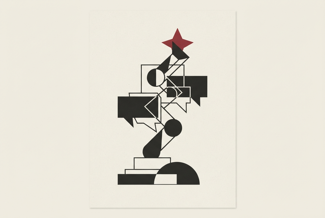 Abstract editorial illustration