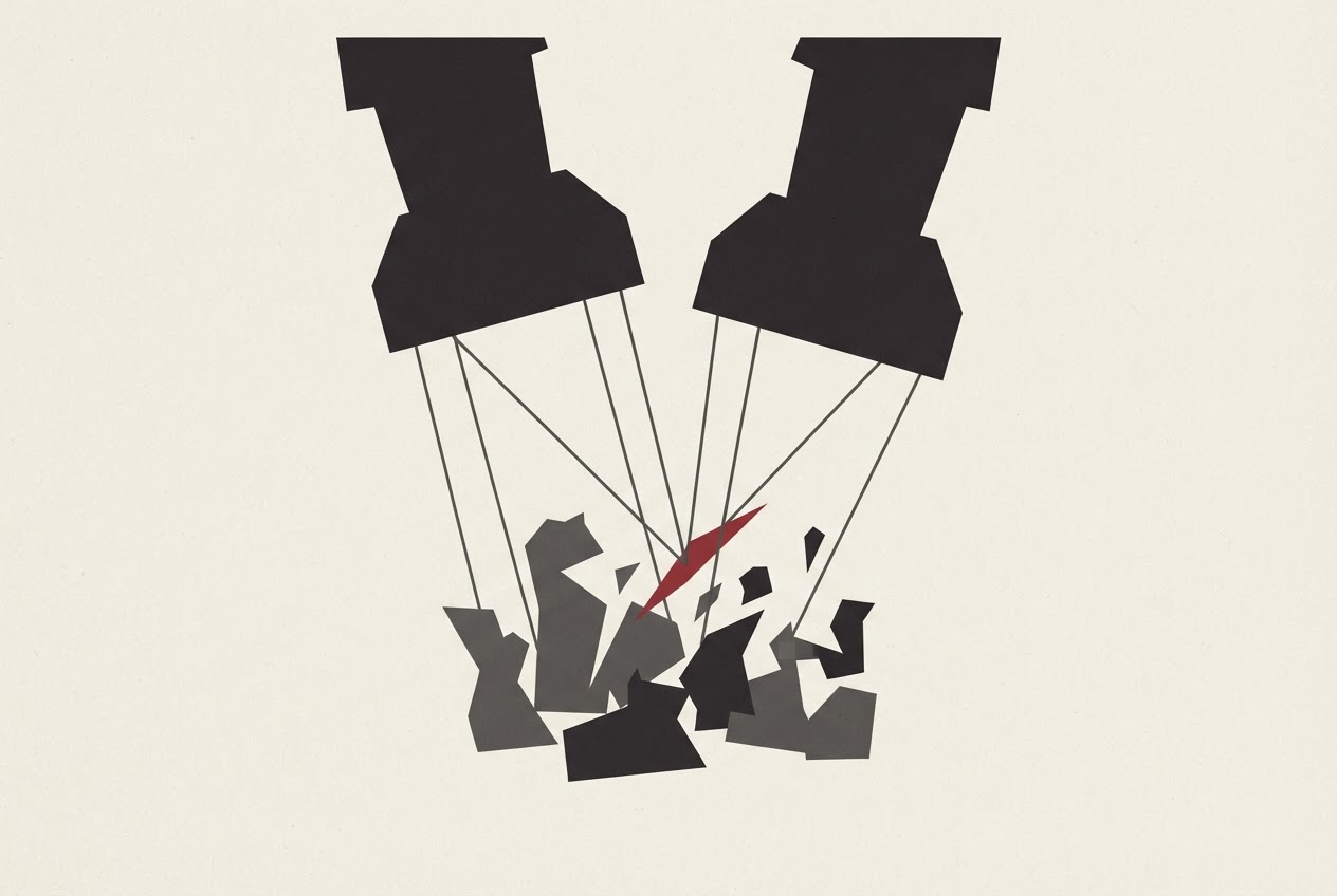 Abstract editorial illustration