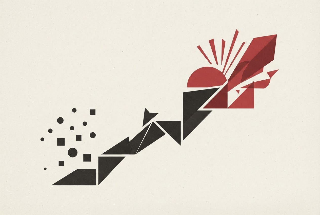 Abstract editorial illustration