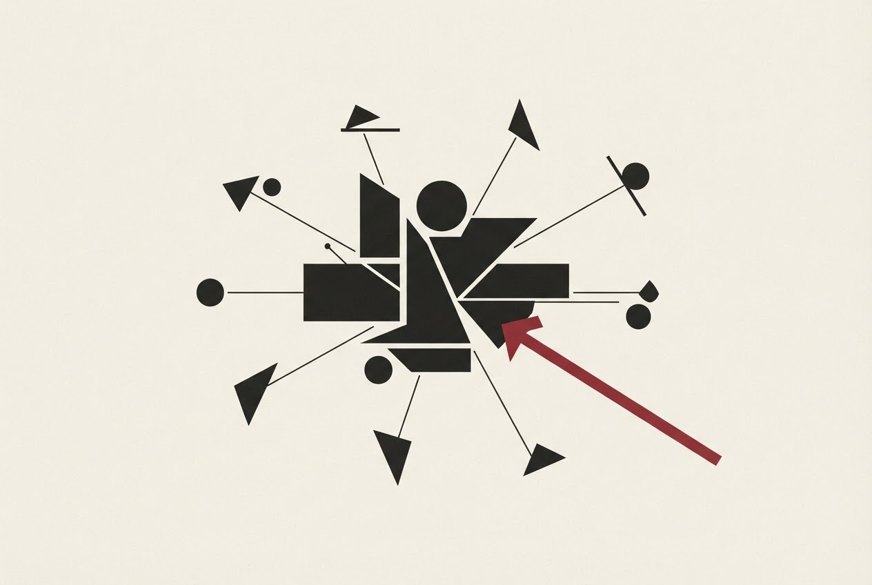 Abstract editorial illustration
