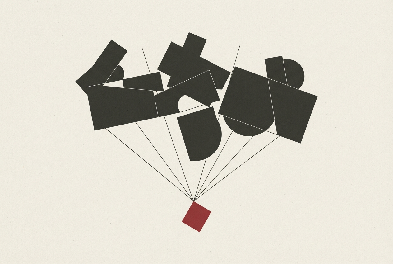 Abstract editorial illustration