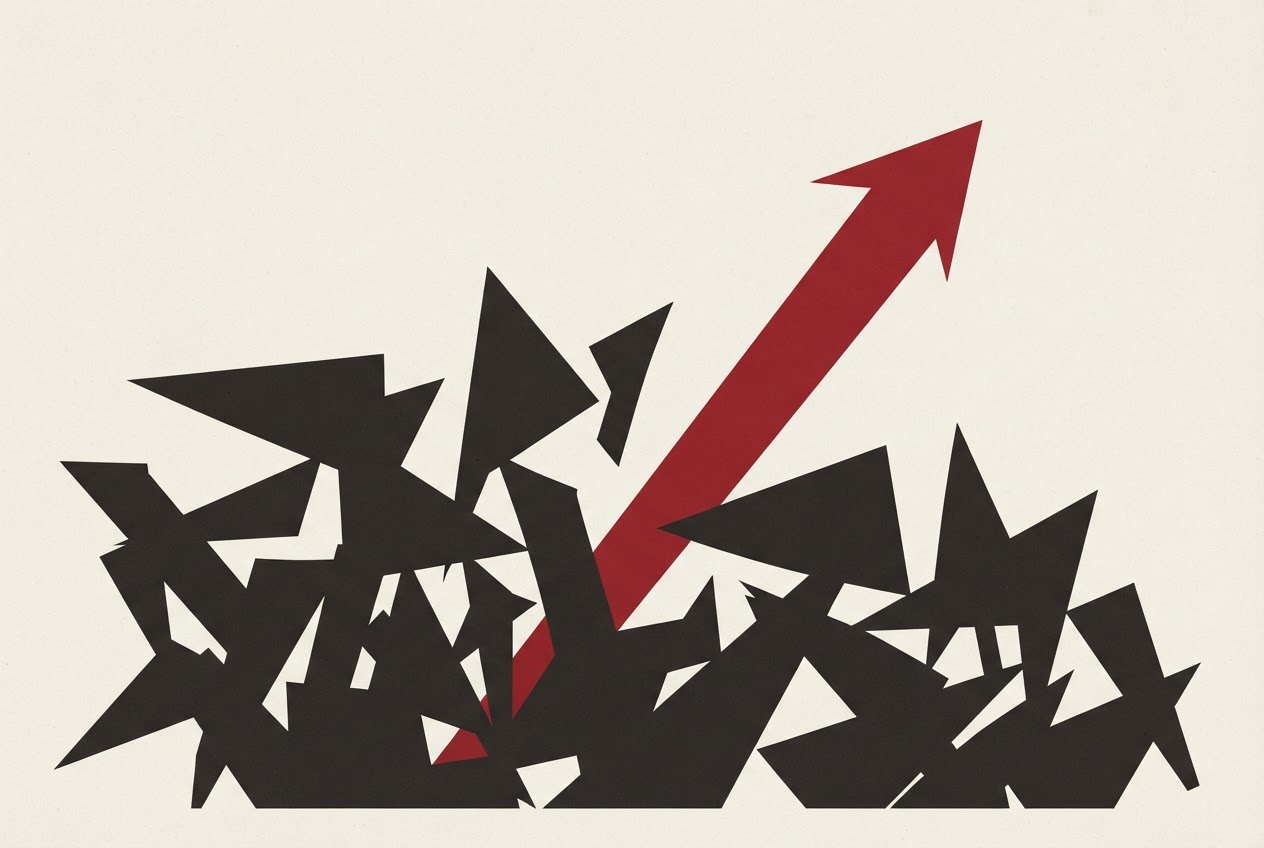 Abstract editorial illustration