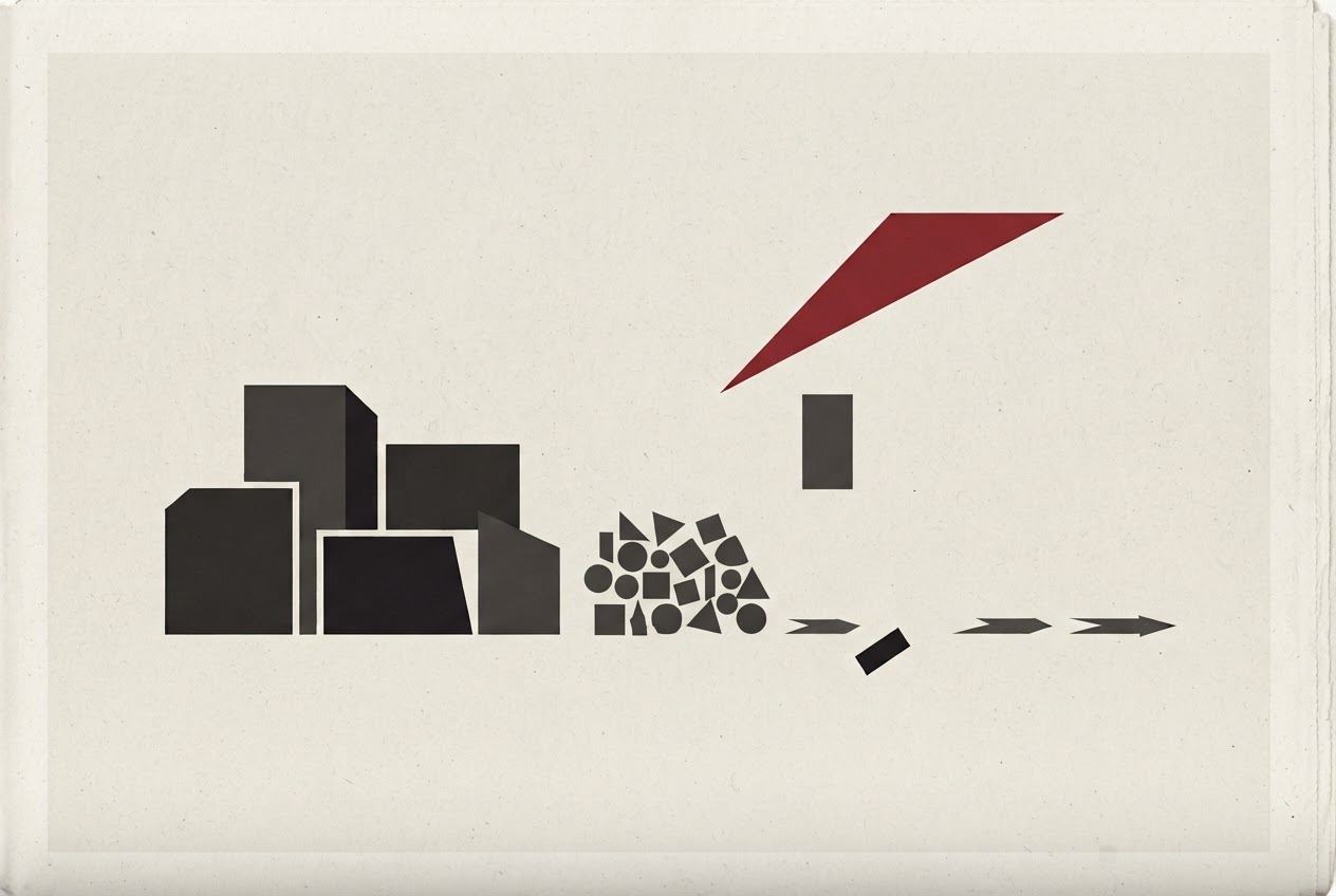 Abstract editorial illustration