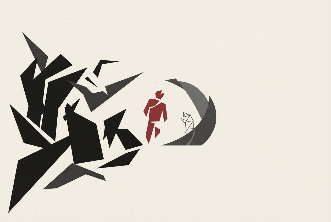 Abstract editorial illustration