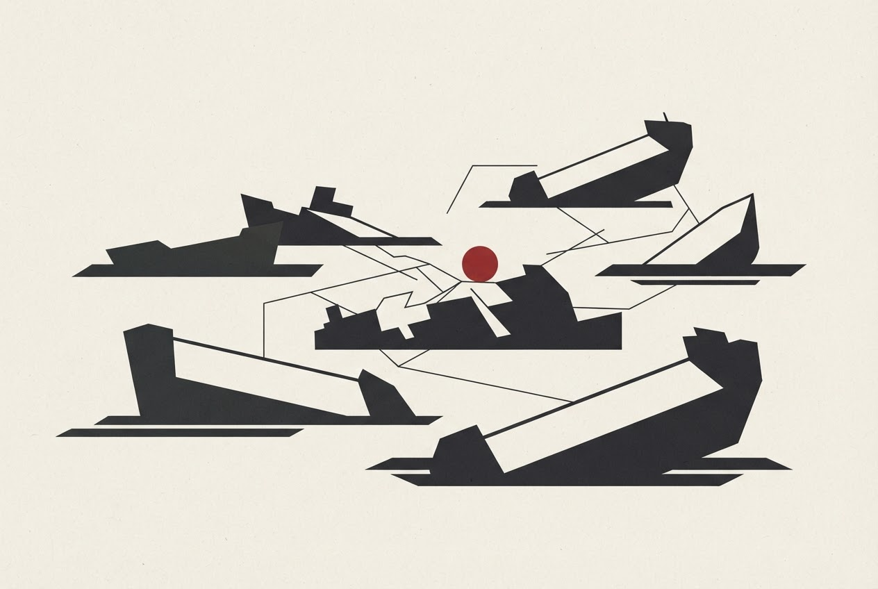 Abstract editorial illustration