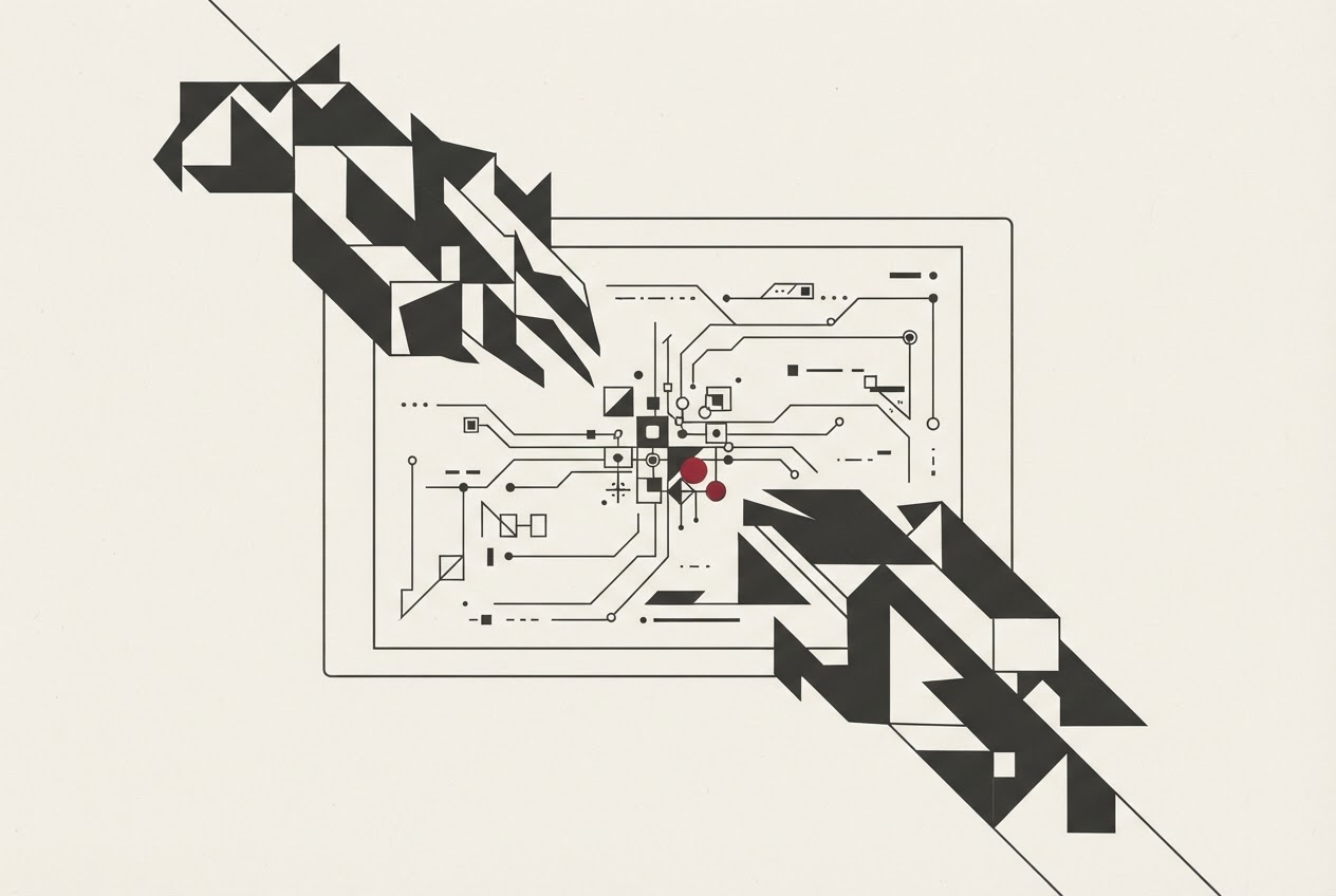 Abstract editorial illustration