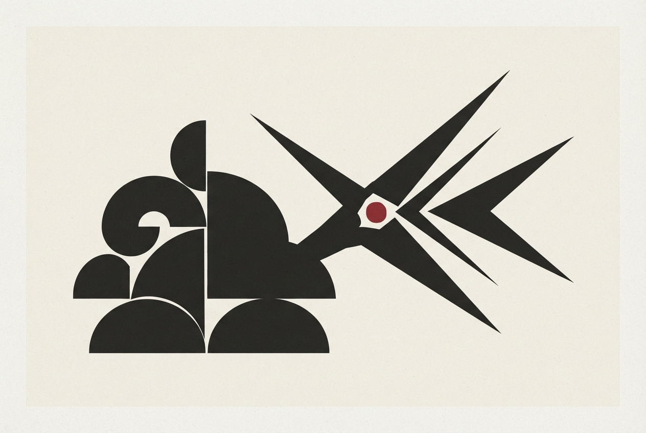 Abstract editorial illustration