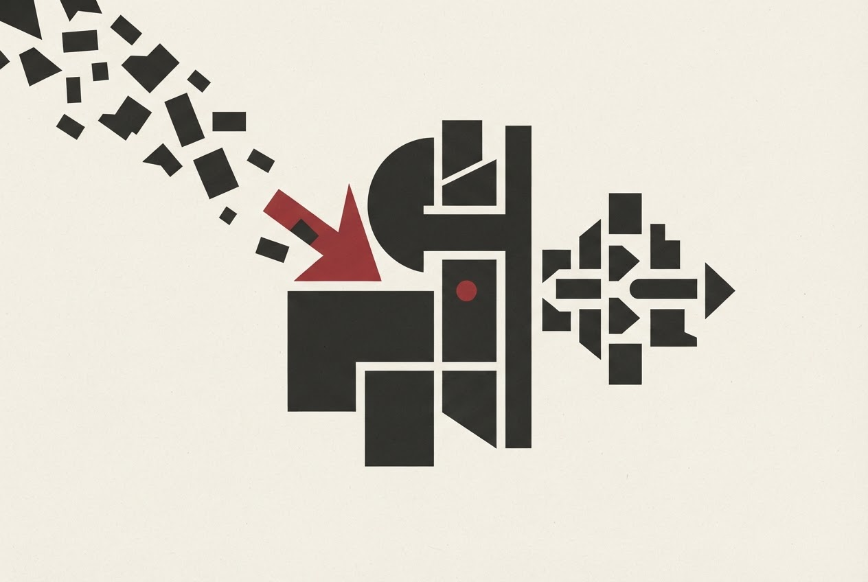 Abstract editorial illustration