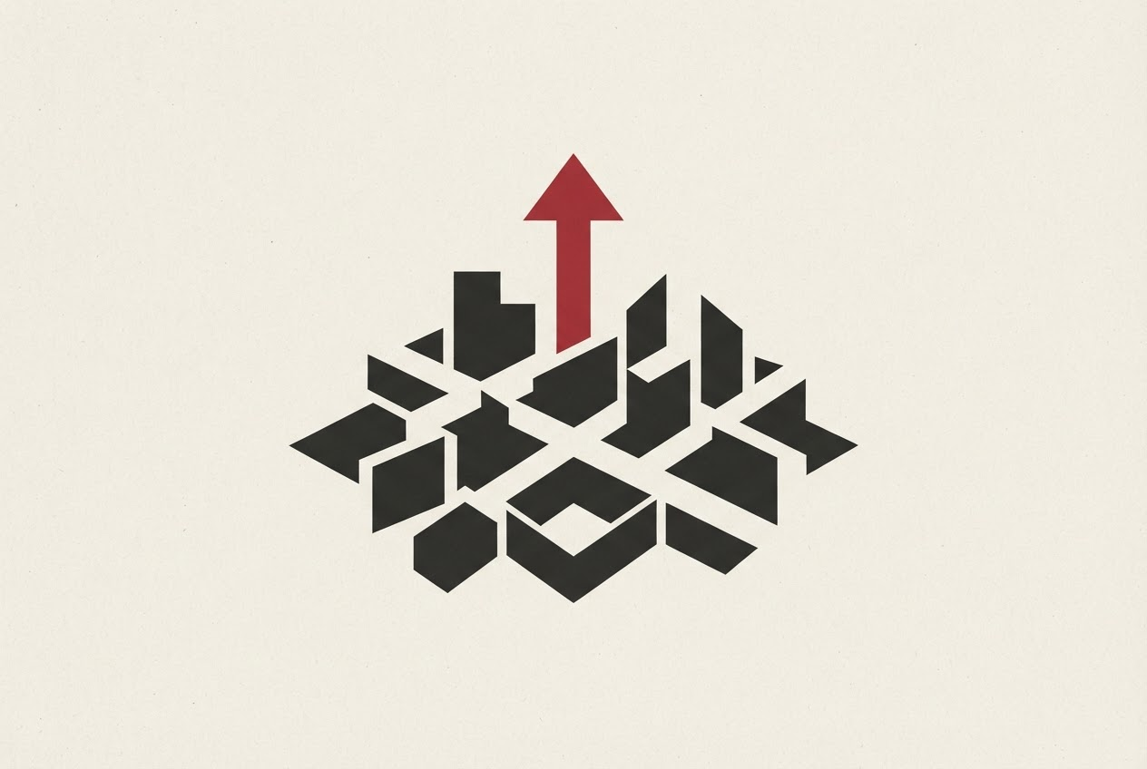 Abstract editorial illustration