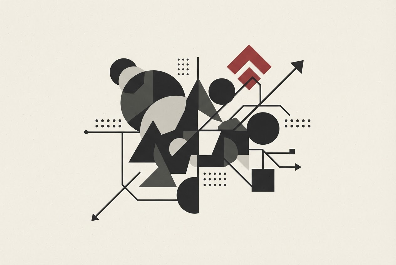 Abstract editorial illustration