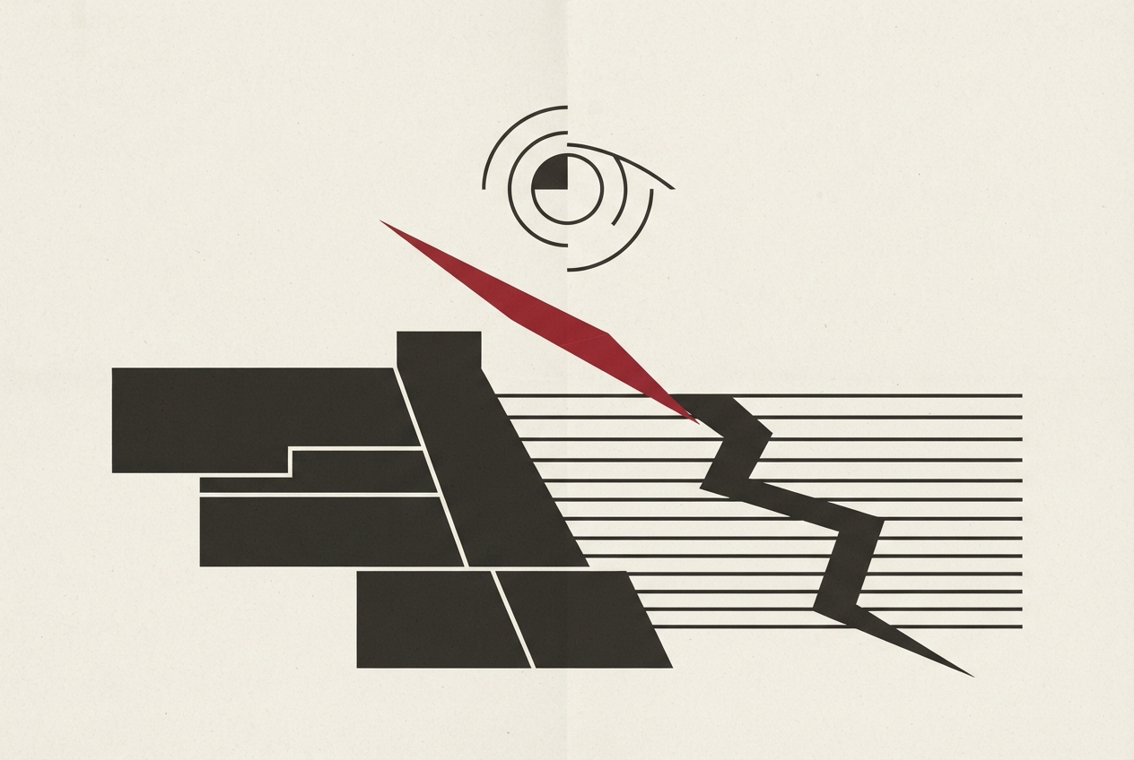 Abstract editorial illustration