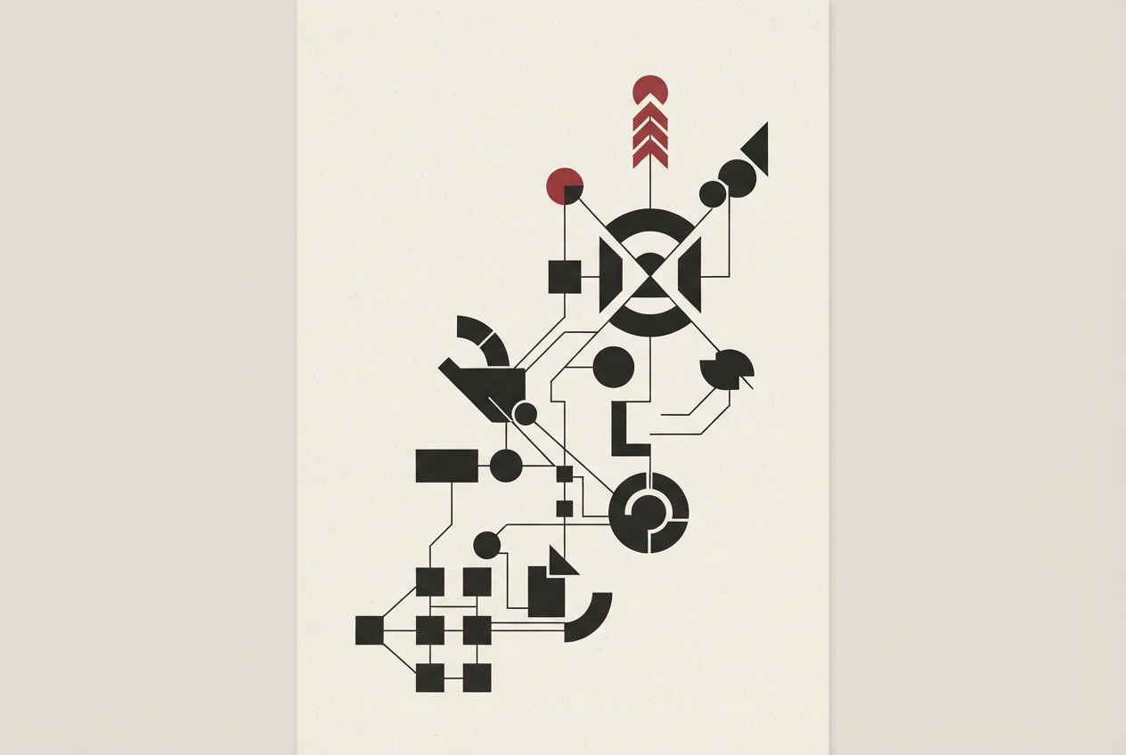 Abstract editorial illustration