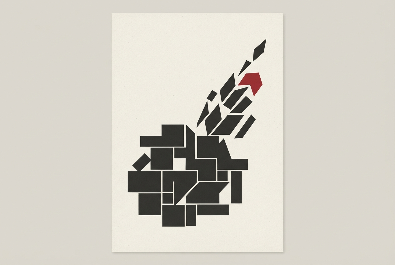 Abstract editorial illustration
