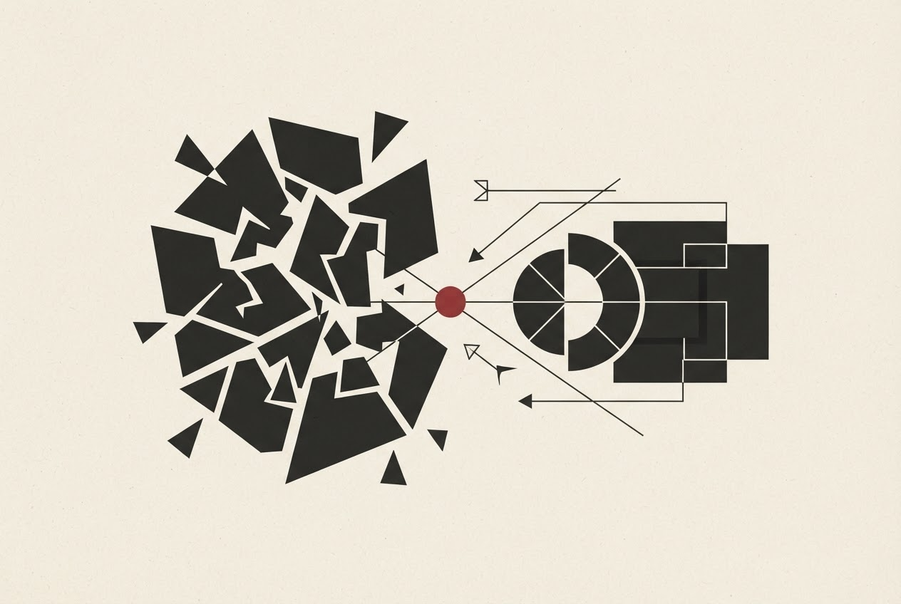 Abstract editorial illustration
