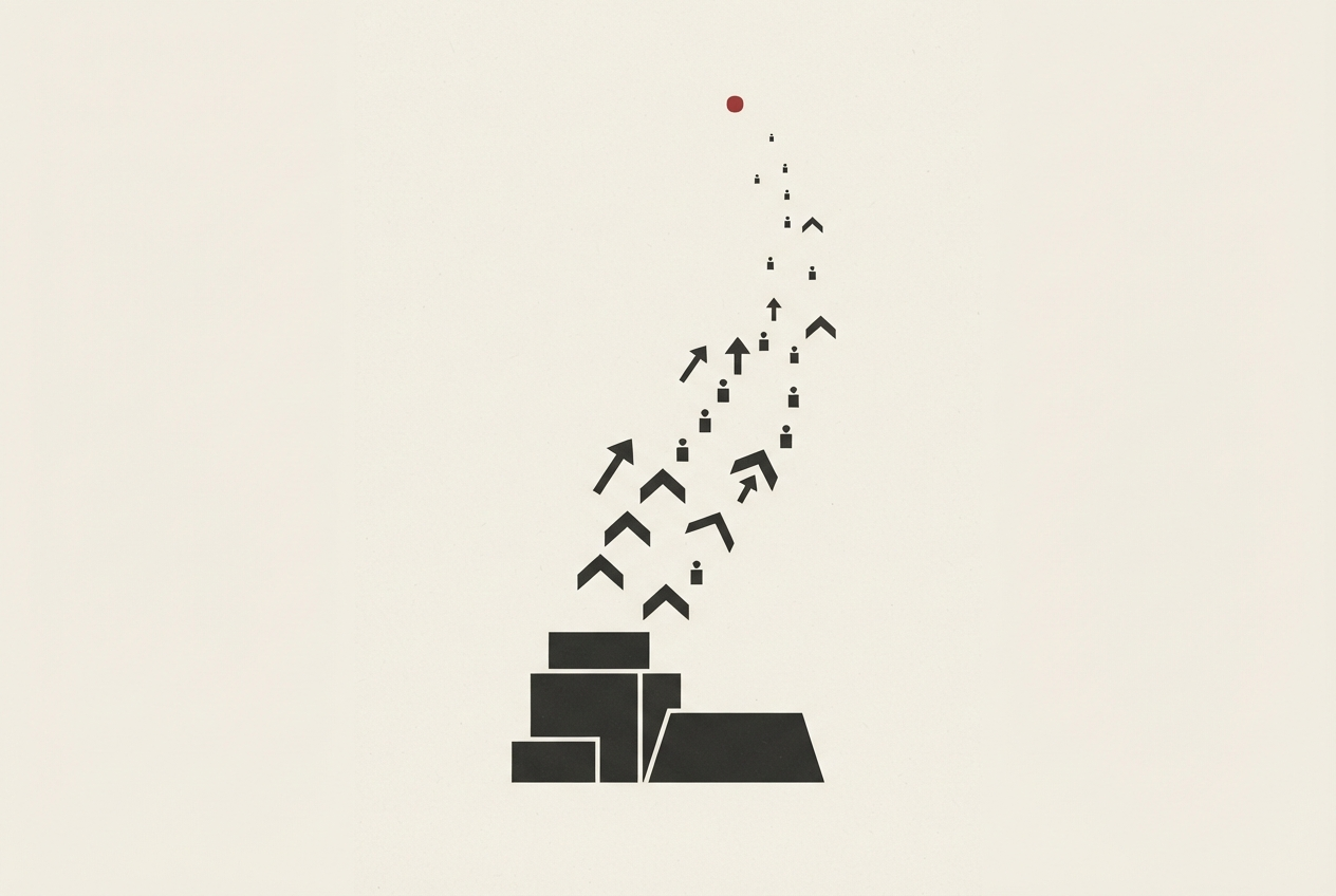 Abstract editorial illustration