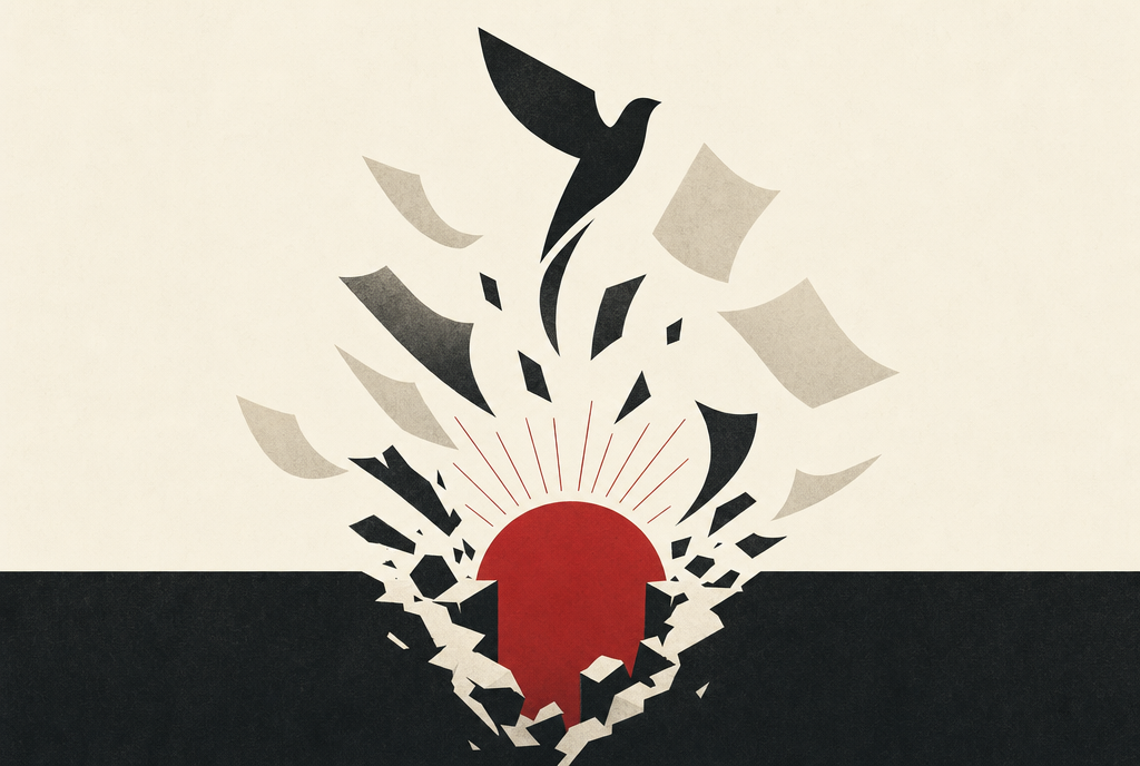 Abstract editorial illustration
