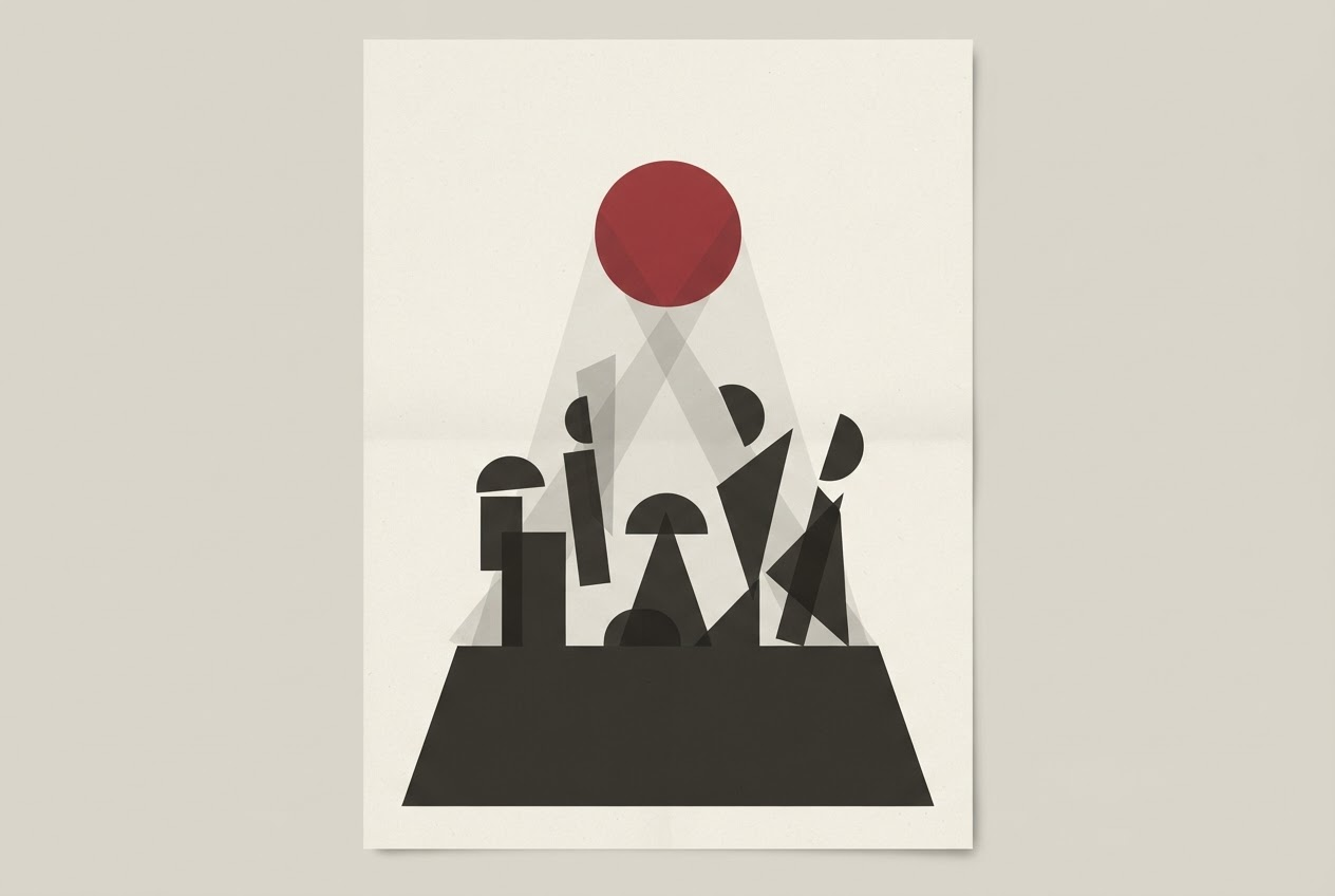 Abstract editorial illustration