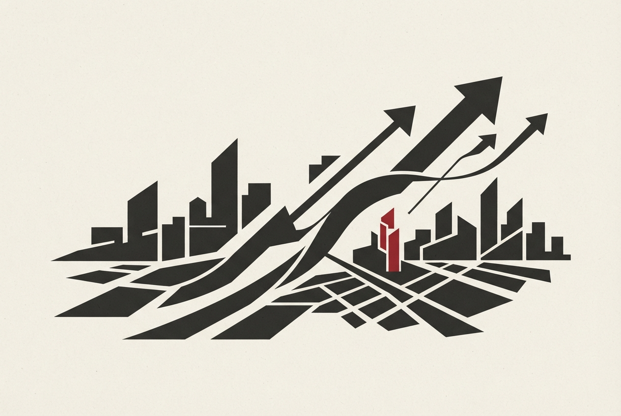 Abstract editorial illustration
