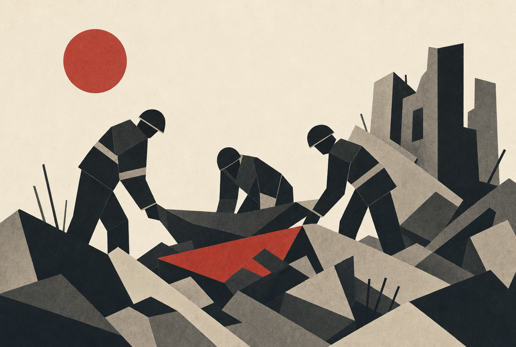 Abstract editorial illustration